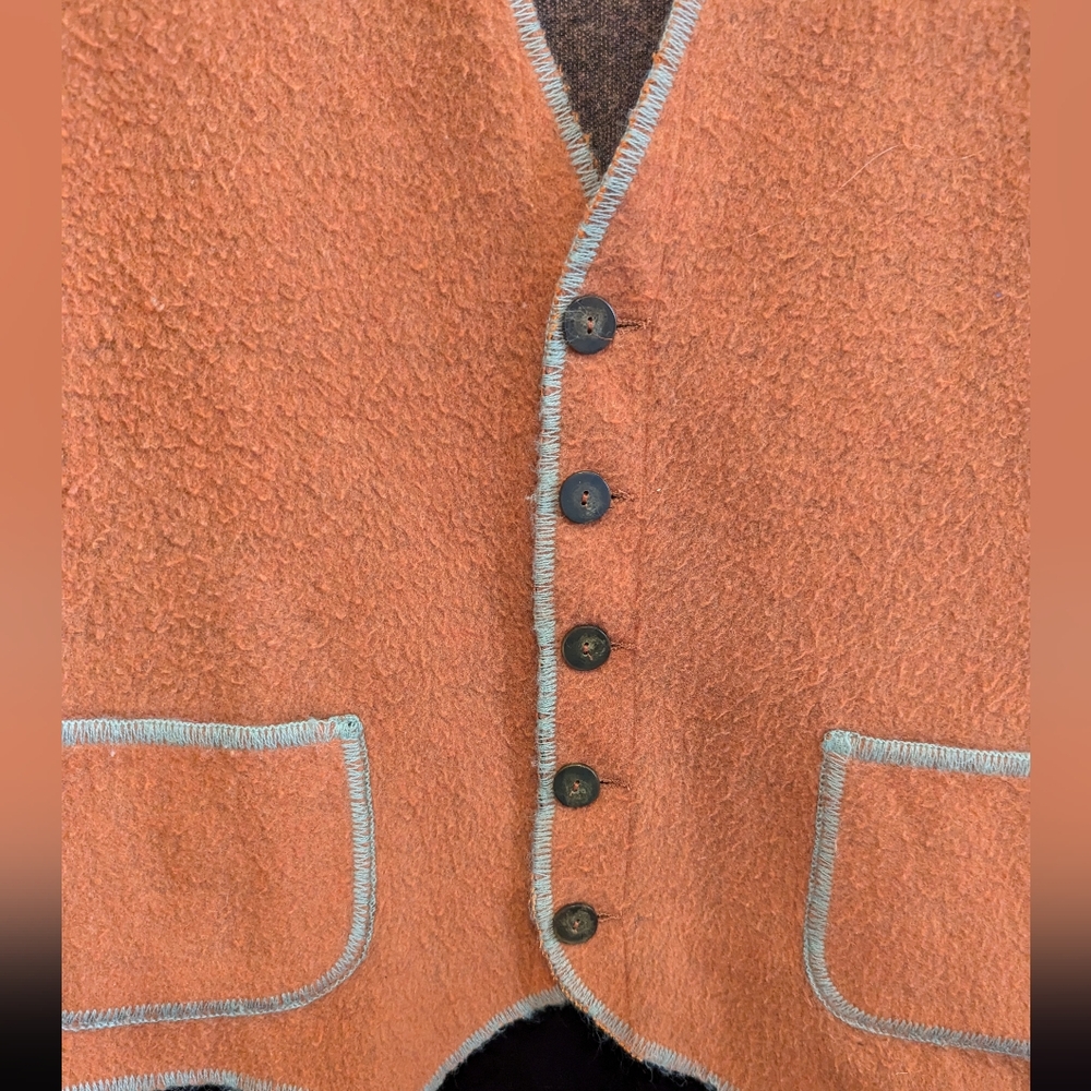 Vintage 1980s BENETTON Wool Vest, Mens' Large Chest:48" UNISEX OVERSIZED - Picture 2 of 5